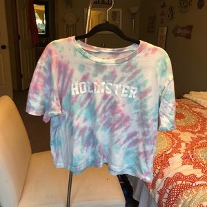 Tie dye cropped tee